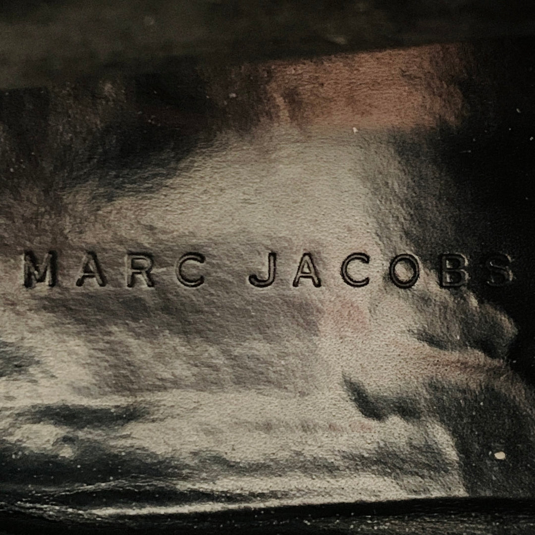 MARC JACOBS Size 10.5 Black Leather Cap Toe Zip Up Boots