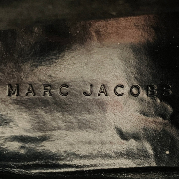 MARC JACOBS Size 10.5 Black Leather Cap Toe Zip Up Boots