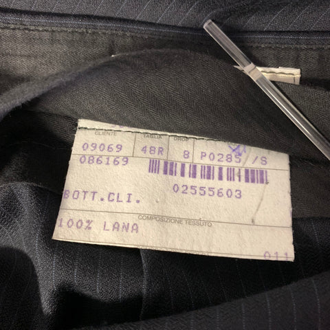 PRADA Size 32 Navy Pinstripe Wool Blend Dress Pants
