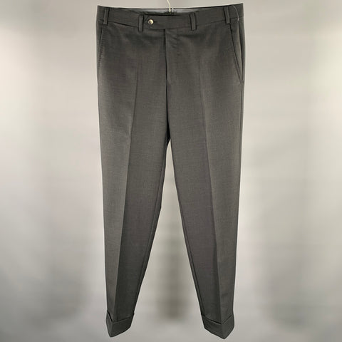 ATELIER MUNRO Size 32 Charcoal Wool Slim Fit Dress Pants
