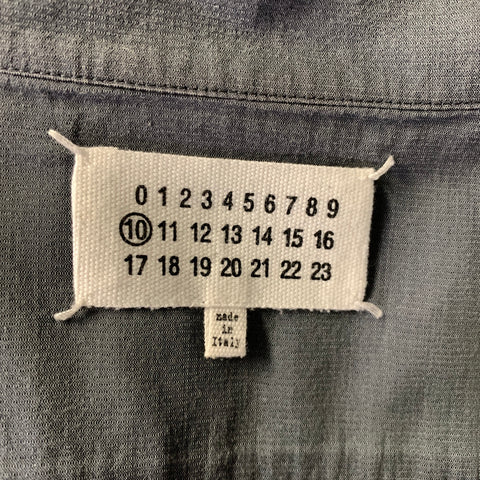 MAISON MARTIN MARGIELA Size M Grey Cotton Blend Long Sleeve Shirt
