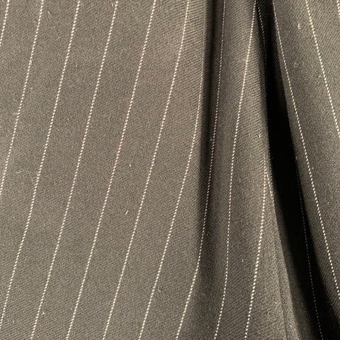 FITH Size S Black White Pinstripe Polyester Blend Elastic Waistband Dress Pants