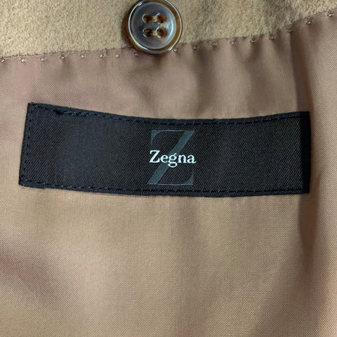 Z ZEGNA Size 40 Long Beige Camel Hair Single breasted Sport Coat