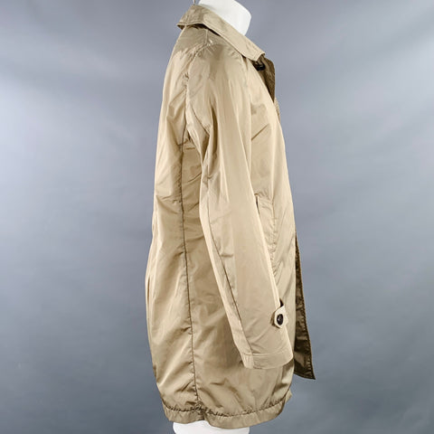 UNITED ARROWS Taille M Trench-coat simple boutonnage en nylon kaki