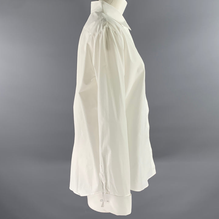 THE ROW Size 12 White Cotton Dress Shirt