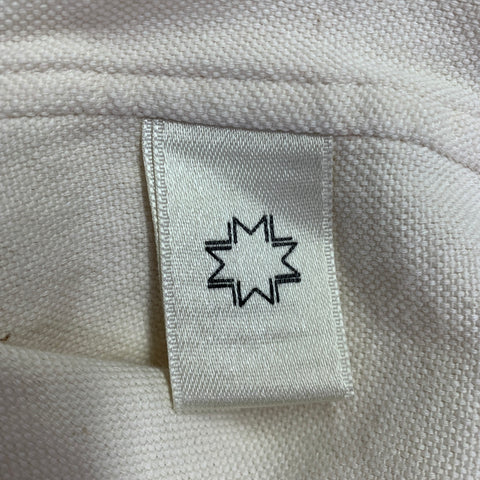NO BRAND Size M Cream Cotton Two Pockets Short Sleeve Shirt