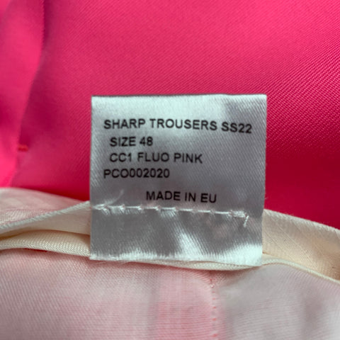 WALTER VAN BEIRENDONCK Size 32 Pink Fuchsia Polyester Flat Front Dress Pants
