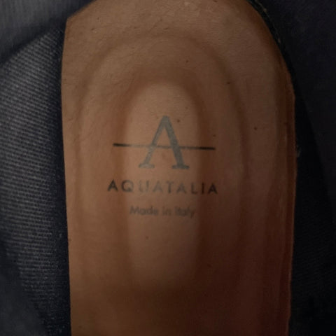 AQUATALIA Size 10.5 Black Suede Leather Side Zipper Boots