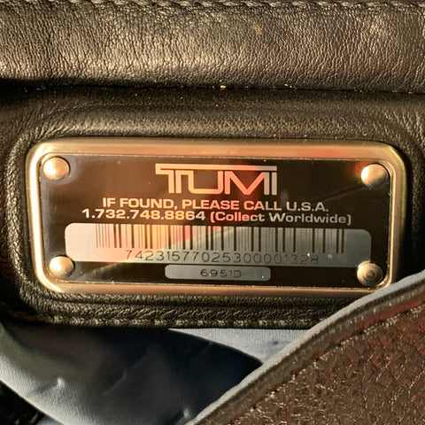 Sac de voyage en cuir noir TUMI