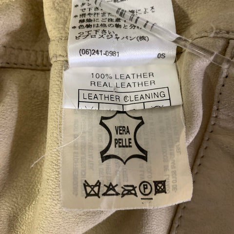 BYBLOS Size M Khaki Green Suede Trucker Jacket