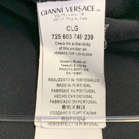 T-shirt sans manches en coton brodé noir et orange VERSUS by GIANNI VERSACE Taille XXL Amore Please