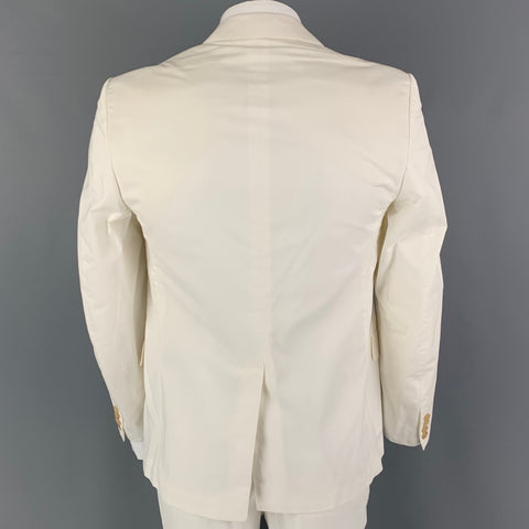 LANVIN Taille 40 Manteau de sport à revers en coton blanc régulier