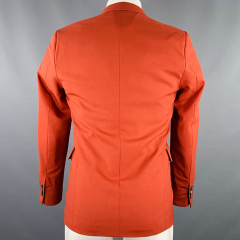 PAUL SMITH Veste de sport droite en laine marron brique, taille 38