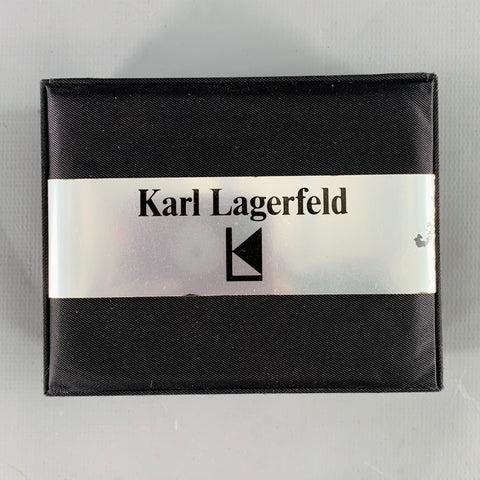 KARL LAGERFELD Gold Black Cuff Links
