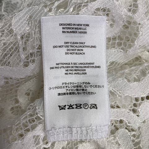 INTERIOR Size XS Off White Nylon Blend Lace Shirt Pants Set