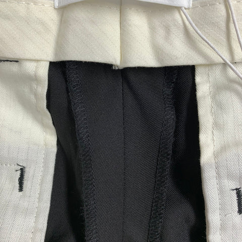 HELMUT LANG Size 31 Black Contrast Trim Virgin Wool Flat Front Dress Pants