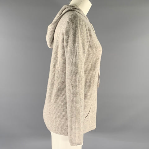 THE CASHMERE PROJECT Size M Grey Cashmere Zip Up Cardigan