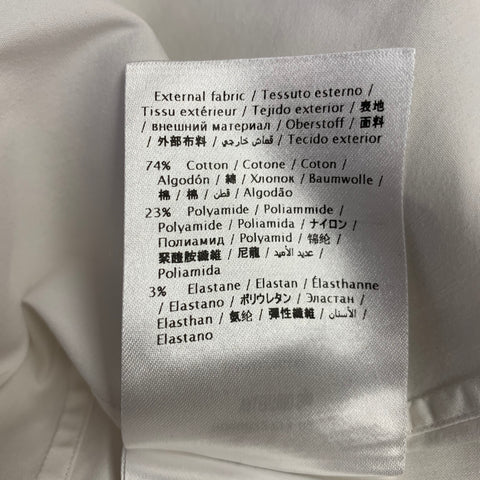 VALENTINO Size M White Cotton Hidden Placket Long Sleeve Shirt