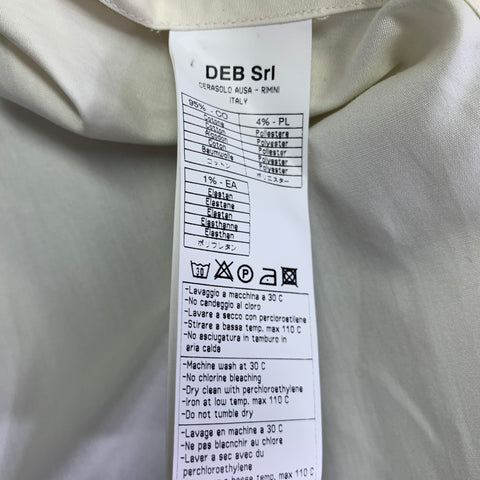 Chemise à manches longues TOM REBL taille L en mélange de coton beige et boutonnée
