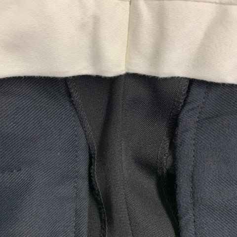 ALEXANDER MCQUEEN Size 30 Black Wool Barathea Flat Front Dress Pants
