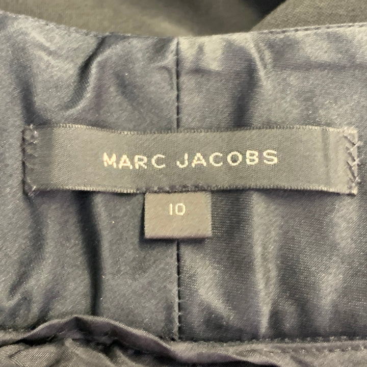 MARC JACOBS Size 10 Black Wool Wide Leg Dress Pants