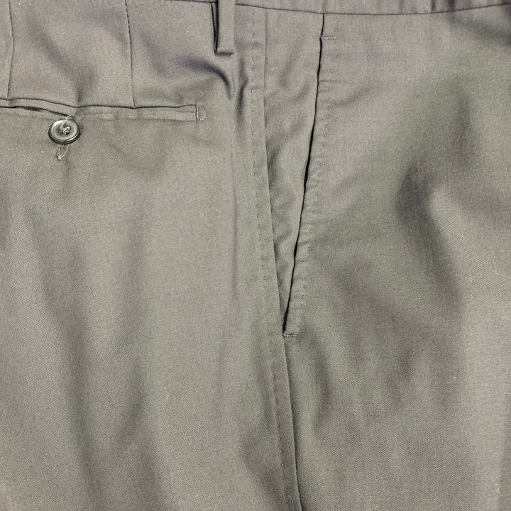 DOLCE & GABBANA Size 46 Black Virgin Wool Blend Notch Lapel Suit