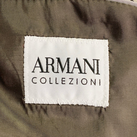 ARMANI COLLEZIONI Size M Black Cream Houndstooth Velvet Sport Coat