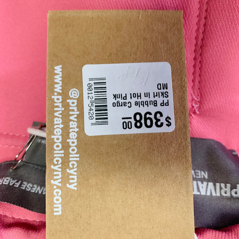 PRIVATE POLICY Size M Pink Polyester Bubble Cargo Skirt