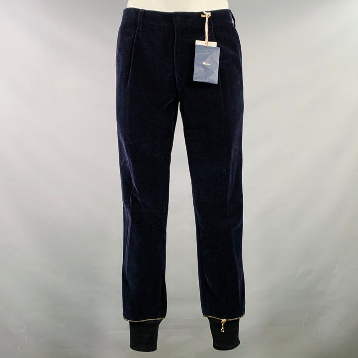 KOLOR Size L Navy Cotton Velvet Joggers Casual Pants