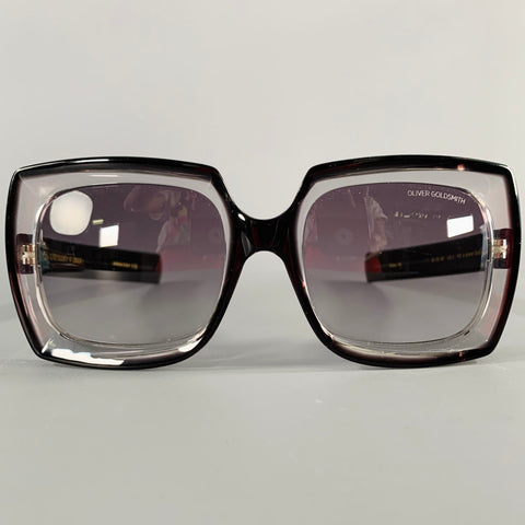 OLIVER GOLDSMITH Black Grey Acetate Sunglasses