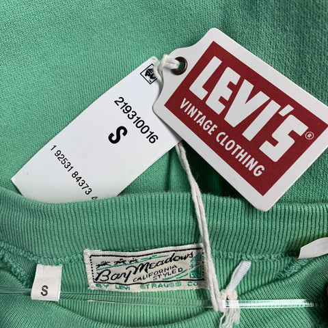 LEVI'S VINTAGE Size S Leaf Green Cotton Crew Neck Sweatshirt