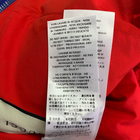 GUCCI 2018 Size 36 Blue Red Polyamide Puffer Goose Down Hooded Coat