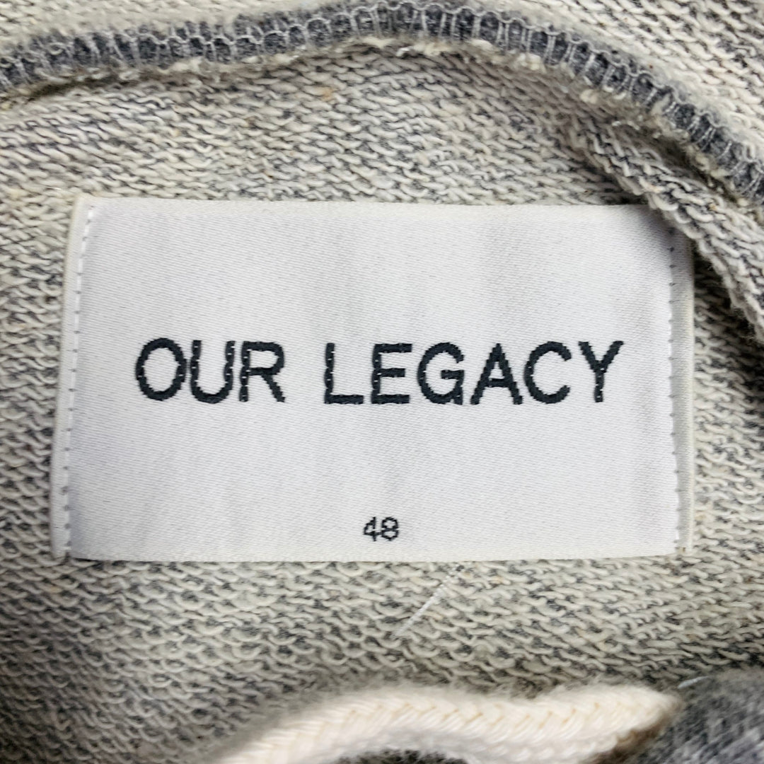 OUR LEGACY Size S Grey Heather Cotton Blend Hoodie Sweatshirt