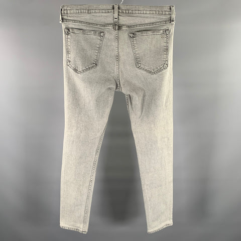 Jean skinny RAG & BONE taille 31, gris délavé, en mélange de coton