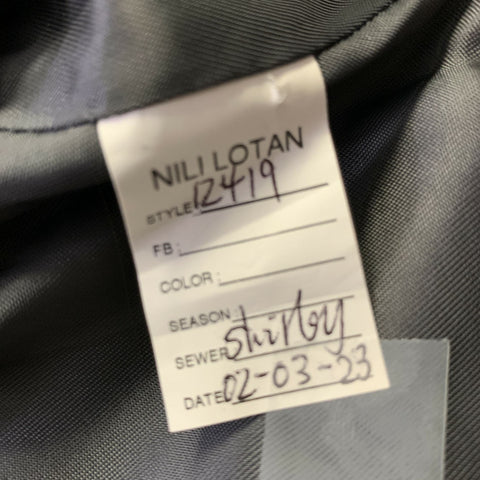 NILI LOTAN Size M Grey Wool Notch Lapel Jacket