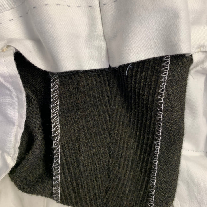 RIVIERA Size 38 Green Olive Corduroy Merino Wool Tapered Casual Pants
