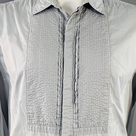 BURBERRY LONDON Size XL Light Blue Cotton Hidden Buttons Long Sleeve Shirt