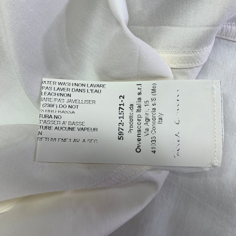 RICK OWENS SS16 Size M -Cyclops- Cream Cotton Silk Long Sleeve Shirt