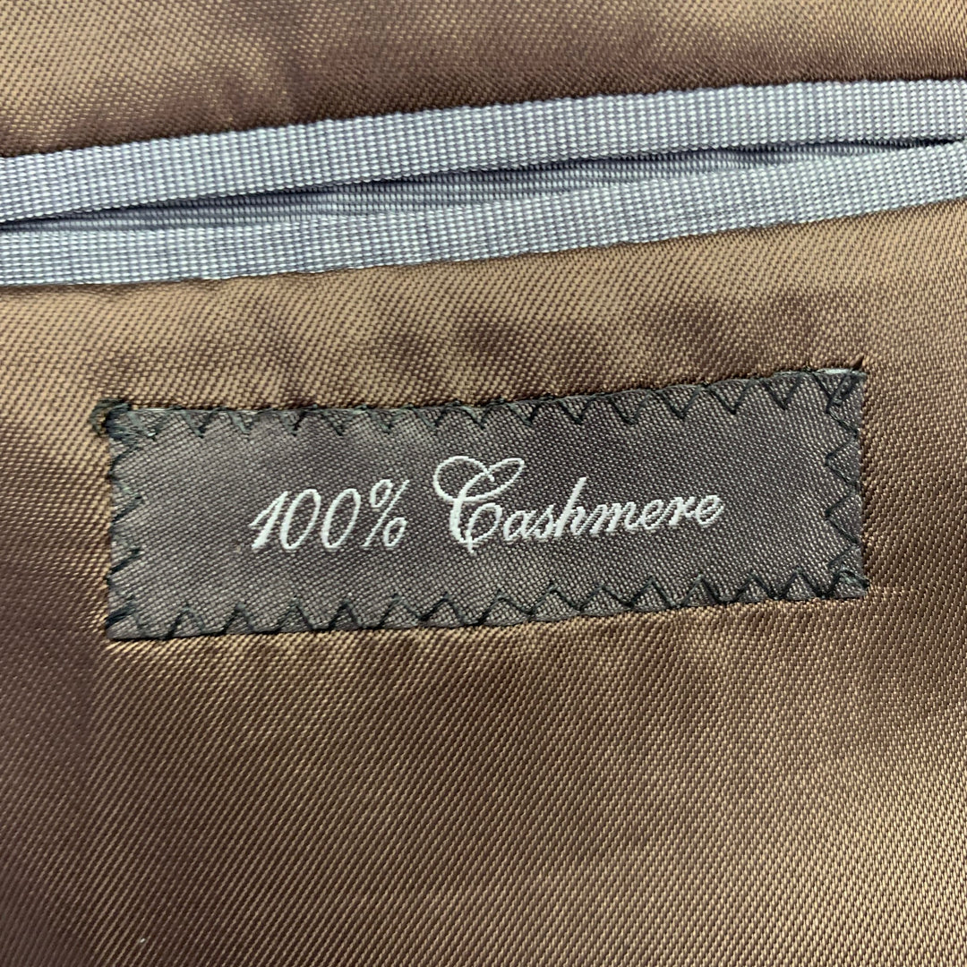 JACK VICTOR Size 42 Regular Brown Cashmere Notch Lapel Sport Coat