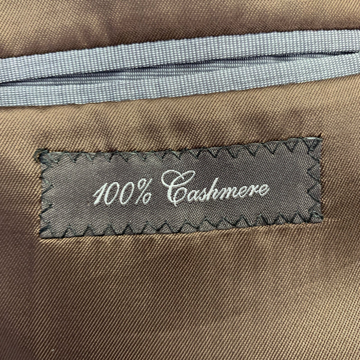 JACK VICTOR Size 42 Regular Brown Cashmere Notch Lapel Sport Coat