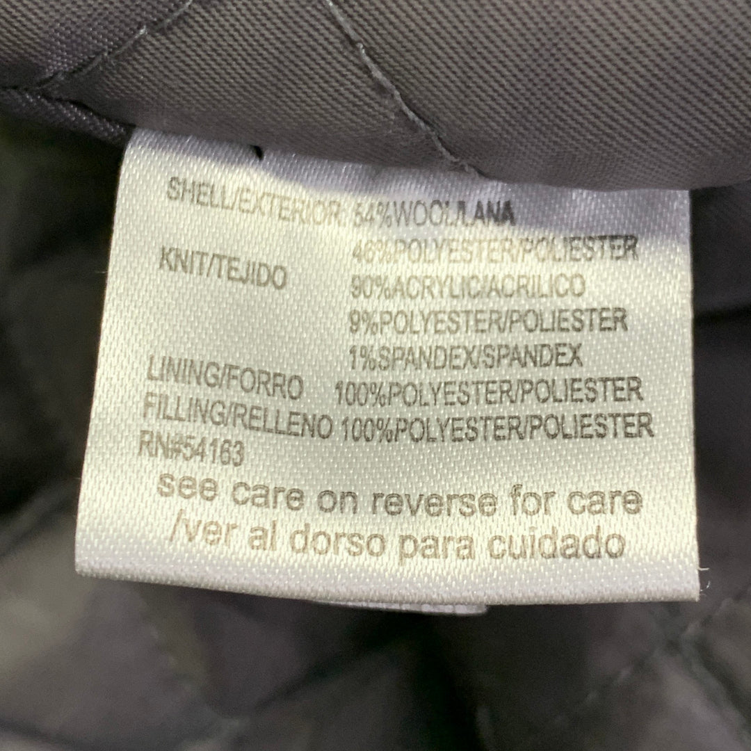 CALVIN KLEIN Size S Black Wool Blend Layered Zip Up Jacket