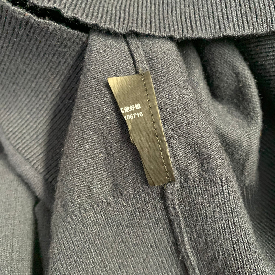 THEORY Size L Navy Cotton Jersey Crew Neck T-shirt