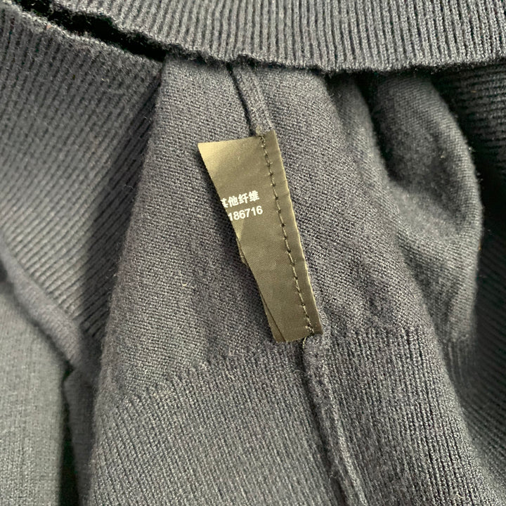 THEORY Size L Navy Cotton Jersey Crew Neck T-shirt