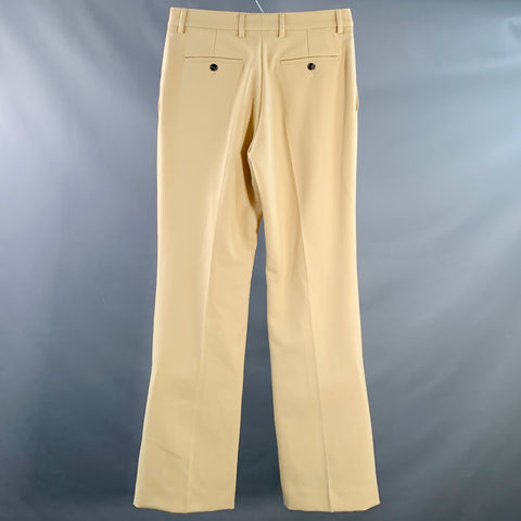Pantalon droit AMI by ALEXANDRE MATTIUSSI en sergé de laine vierge crème taille 34