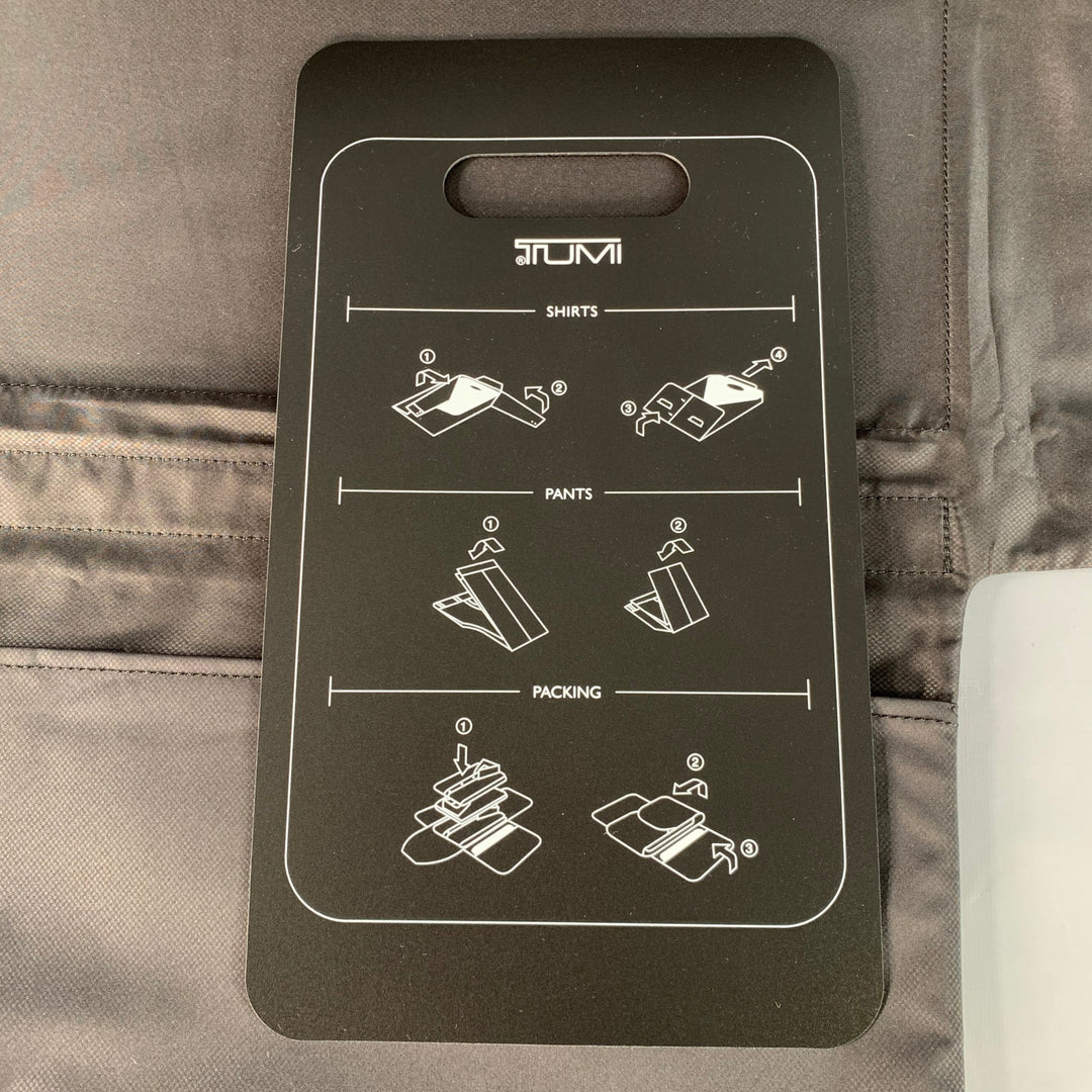 TUMI Black Nylon Packable Hook Loop Garment Bag