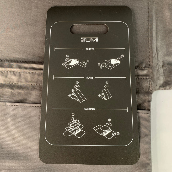 TUMI Black Nylon Packable Hook Loop Garment Bag