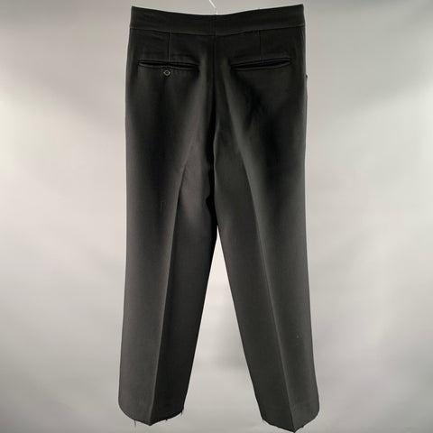 JOHN BARTLETT Size 30 Black Wool Relaxed Dress Pants