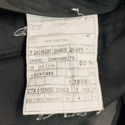 GUCCI Taille 34 Pantalon décontracté en laine texturée marine à devant plat