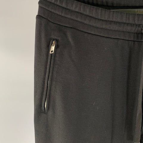 DOLCE & GABBANA Size 34 Black Cotton Joggers Casual Pants