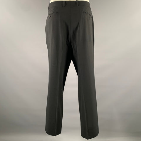 HUGO BOSS Chest Size 44 Black Virgin Wool 40 31 Suit